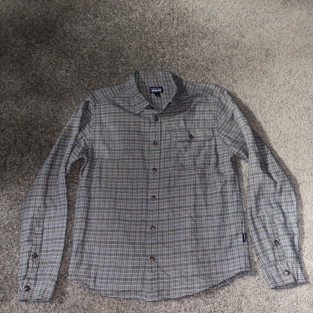 Patagonia Men’s Organic Cotton Shirt - Blue/Gray